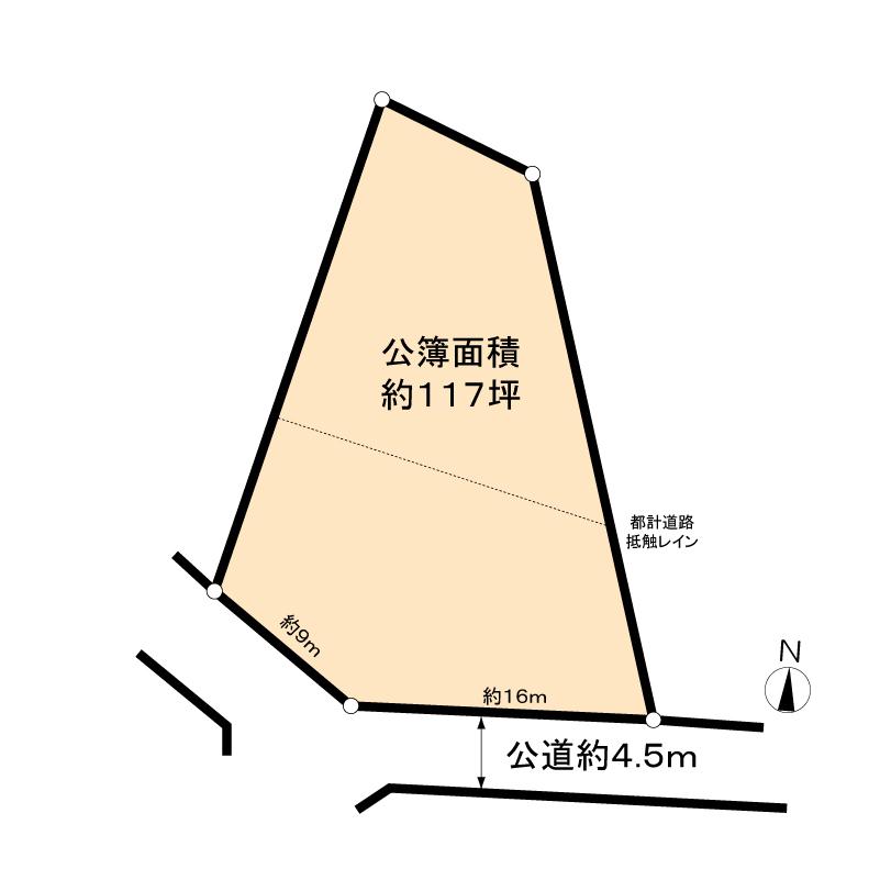 Compartment figure. Land price 100 million 34.6 million yen, Land area 386.93 sq m