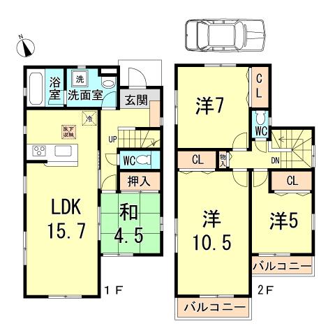 Floor plan. 33,800,000 yen, 4LDK, Land area 116.22 sq m , Building area 99.62 sq m
