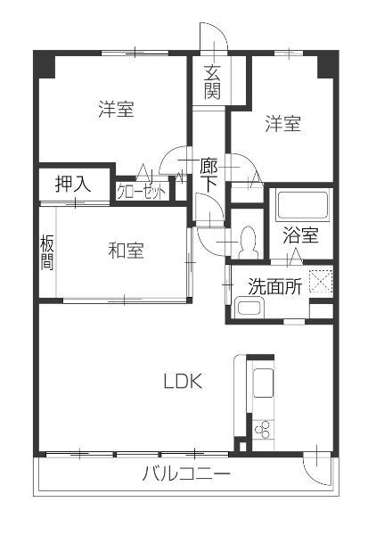 Floor plan. 3LDK, Price 14 million yen, Occupied area 76.32 sq m