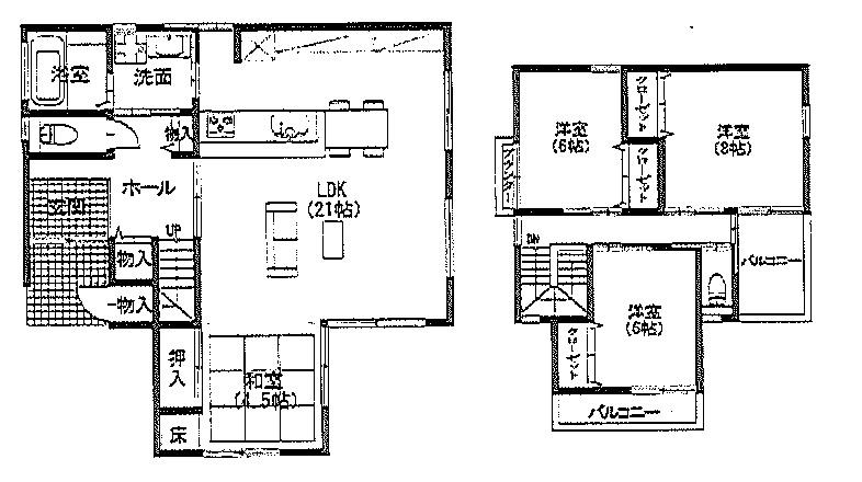 Floor plan. 26,923,000 yen, 4LDK, Land area 187.54 sq m , Building area 112.61 sq m floor plan