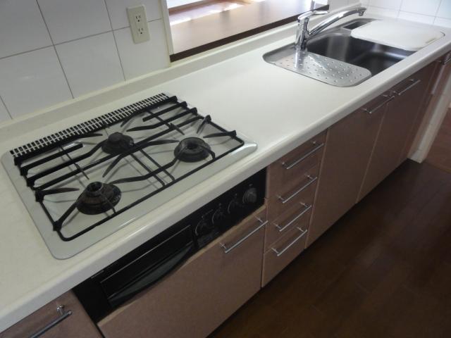 Kitchen. With counter face-to-face kitchen