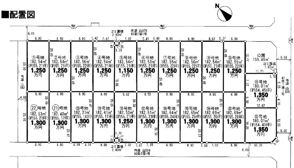 The entire compartment Figure. Completed residential land all 22 compartments, No construction conditions