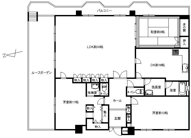 Floor plan. 3LDK, Price 33 million yen, Footprint 169.55 sq m