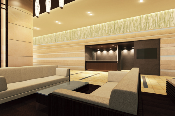 Shared facilities.  [Front counter] In order to deliver a more comfortable and convenient living, The front counter is provided in the Grand Entrance Hall. Including the introduction and agency of various services, Provides us with those who inhabit a variety of Life Service (Rendering)