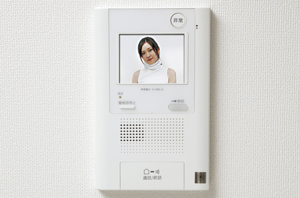 Security.  [Color TV monitor with a hands-free intercom] Check the video and audio of the visitors shared entrance. Have both hands has been adopted is a convenient two-way hands-free types that you can call as well (same specifications)