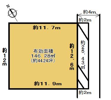 Compartment figure. Land price 39,500,000 yen, Land area 171.71 sq m