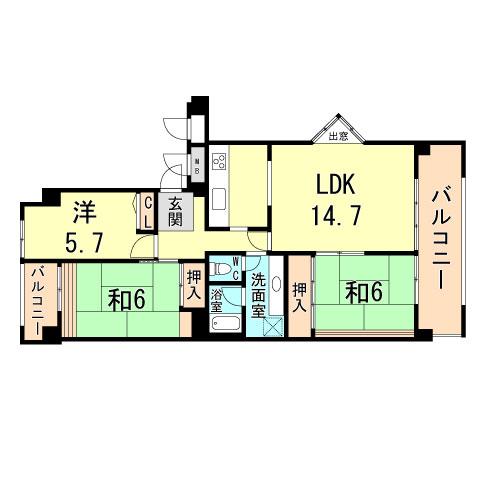 Floor plan. 3LDK, Price 11.8 million yen, Occupied area 77.52 sq m , Balcony area 13.19 sq m