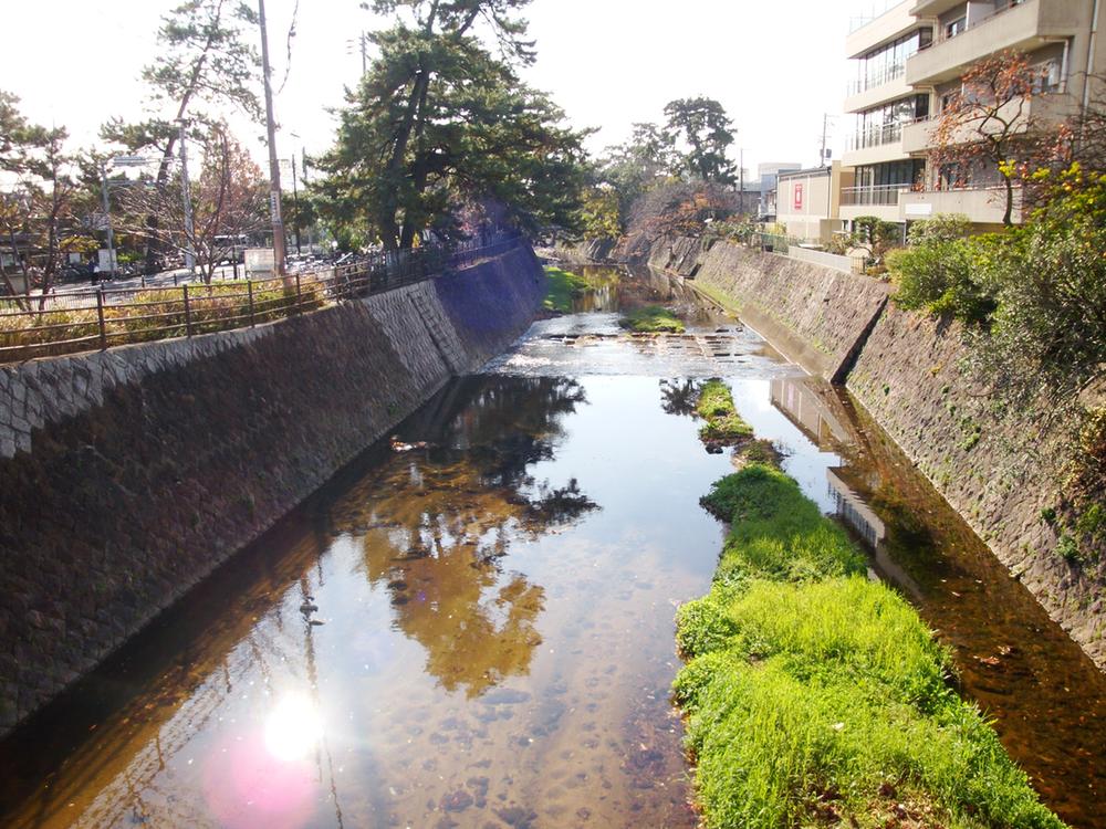park. Shukugawa dry riverbed until the green space 432m