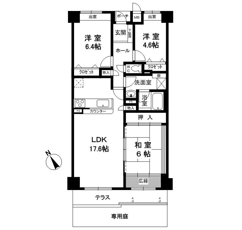 Floor plan. 3LDK, Price 24.5 million yen, Occupied area 81.92 sq m
