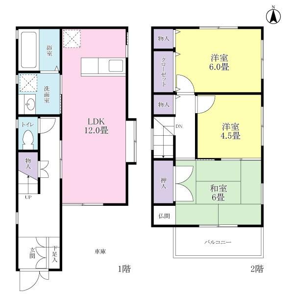 Floor plan. 28.8 million yen, 3LDK, Land area 67.2 sq m , Building area 74.51 sq m