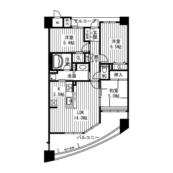 Floor plan. 3LDK, Price 25,800,000 yen, Occupied area 71.37 sq m , Balcony area 15.31 sq m