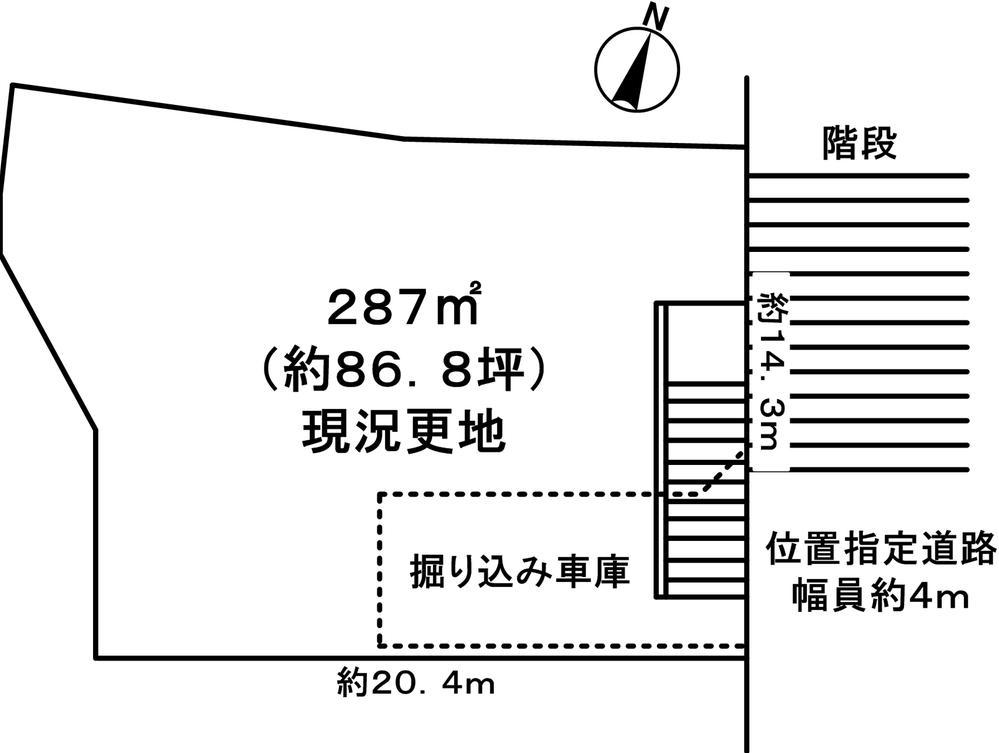 Compartment figure. Land price 22,800,000 yen, Land area 287 sq m