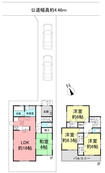 Floor plan. 35,900,000 yen, 4LDK, Land area 131.14 sq m , Building area 98.39 sq m Floor