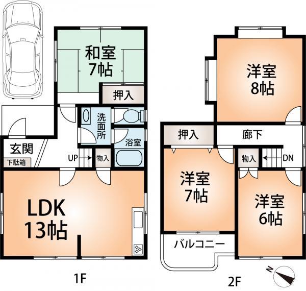 Floor plan. 28.8 million yen, 4LDK, Land area 75 sq m , Building area 85.06 sq m   ■ Mato drawings ■ Please have a look a completely renovated interior.