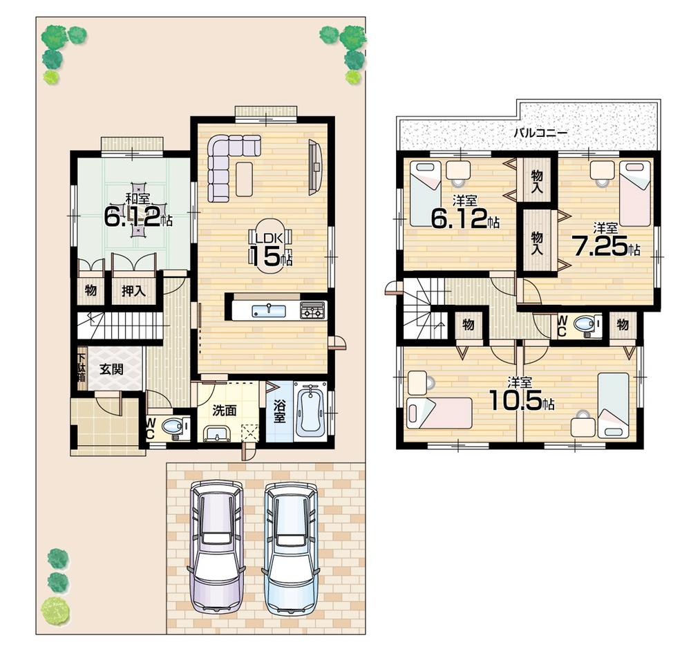 Floor plan. 20.8 million yen, 4LDK, Land area 150 sq m , Building area 104.74 sq m «floor plan»