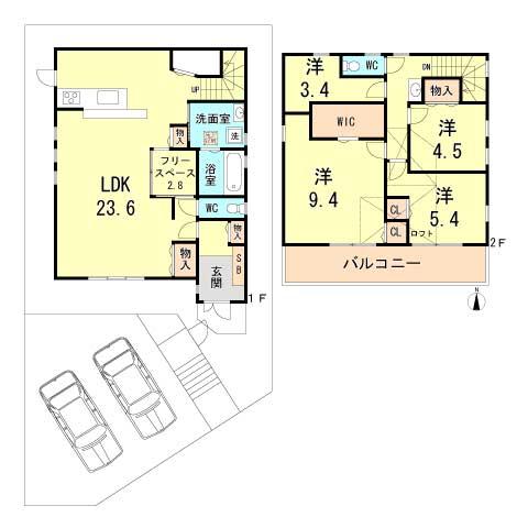 Floor plan. 52 million yen, 4LDK+S, Land area 161.8 sq m , Building area 117.58 sq m