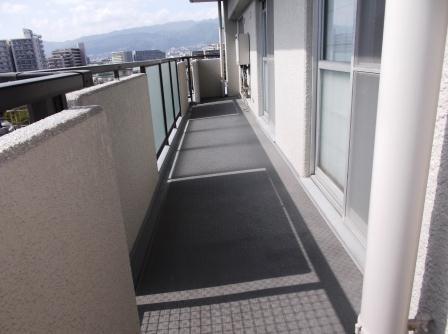 Balcony. It comes with a window in each room!