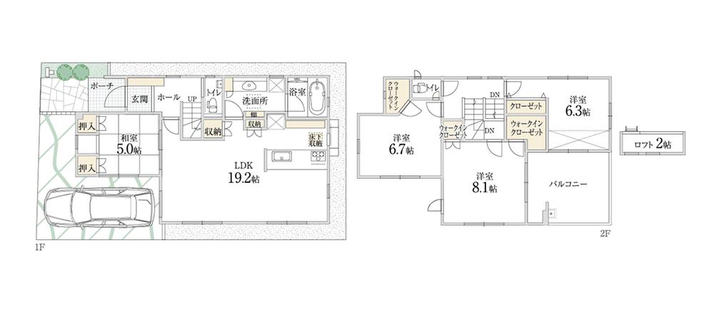 Floor plan. (No. 3 locations), Price 55,900,000 yen, 4LDK, Land area 100.45 sq m , Building area 107.86 sq m