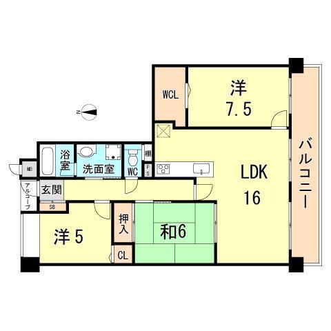 Floor plan. 3LDK, Price 17.8 million yen, Occupied area 78.09 sq m , Balcony area 16.6 sq m