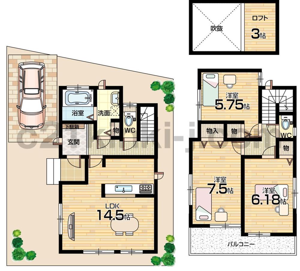 Floor plan. 31,800,000 yen, 3LDK, Land area 108.55 sq m , Building area 82.07 sq m «floor plan»