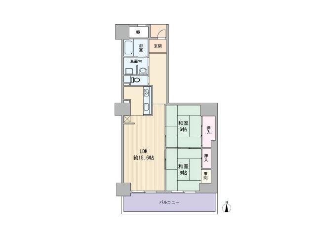 Floor plan. 2LDK, Price 27,800,000 yen, Occupied area 70.17 sq m , Balcony area 11.52 sq m floor plan