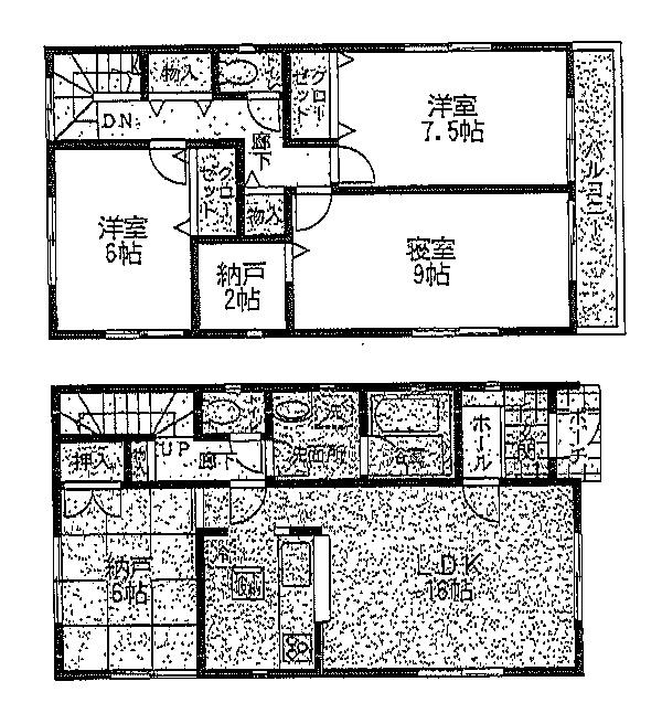 Floor plan. 33,800,000 yen, 3LDK + S (storeroom), Land area 115.79 sq m , Building area 106.11 sq m 1 issue areas