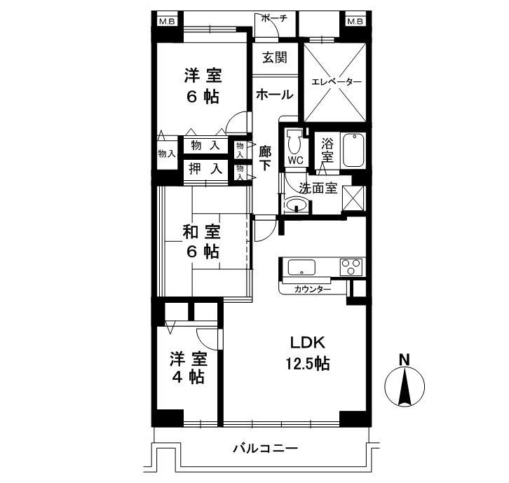 Floor plan. 3LDK, Price 20.8 million yen, Occupied area 81.34 sq m , Balcony area 8.63 sq m