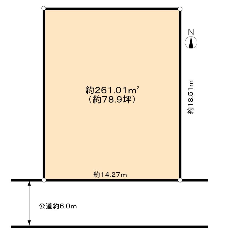 Compartment figure. Land price 100 million 6.6 million yen, Land area 261.01 sq m compartment view