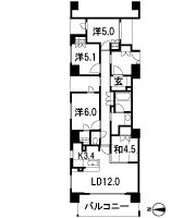 Floor: 4LDK, occupied area: 86.25 sq m, Price: 54,466,000 yen