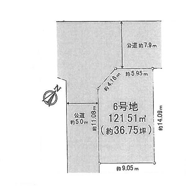 Compartment figure. Land price 37,800,000 yen, Land area 121.51 sq m