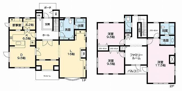 Floor plan. 56 million yen, 3LDK + S (storeroom), Land area 394.84 sq m , Building area 210.95 sq m