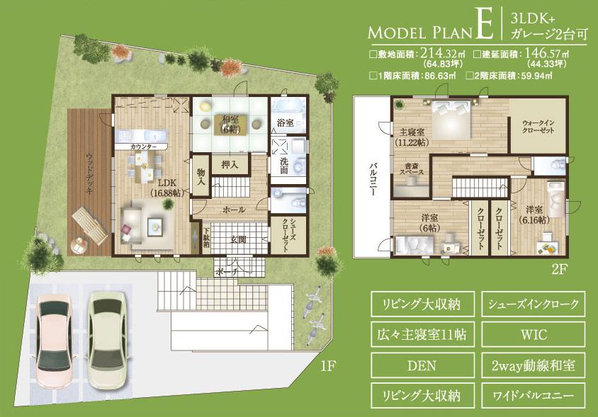 Building plan example (Perth ・ Introspection). E No. land Reference example plan