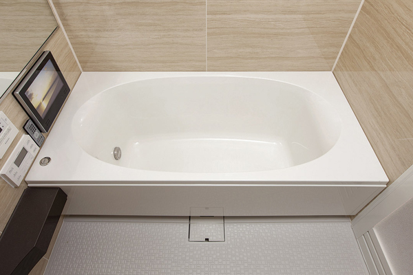 Bathing-wash room.  [Bathtub] Wrap loose and gently body, Adopted the oval tub. You grant the heartfelt relax and refresh (same specifications)