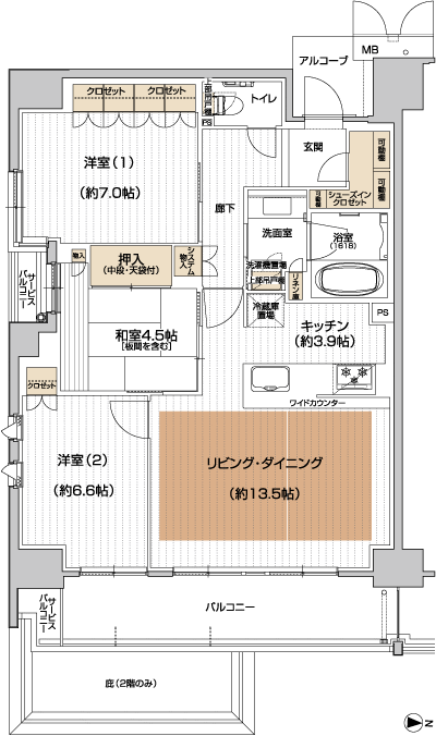 Floor: 3LDK, occupied area: 81.95 sq m, Price: 54.9 million yen