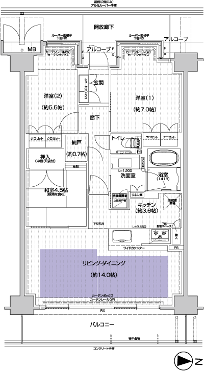 Floor: 3LDK, occupied area: 76.35 sq m, Price: 49,300,000 yen ~ 51 million yen