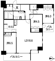 Floor: 3LDK, occupied area: 90.03 sq m, Price: 59.4 million yen