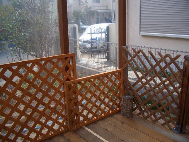 Garden. With wood deck