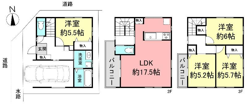Building plan example (floor plan). Reference plan view