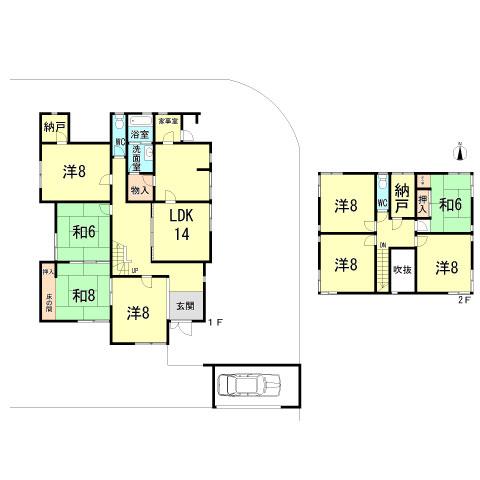Floor plan. 55 million yen, 8LDK+S, Land area 456.01 sq m , Building area 267 sq m