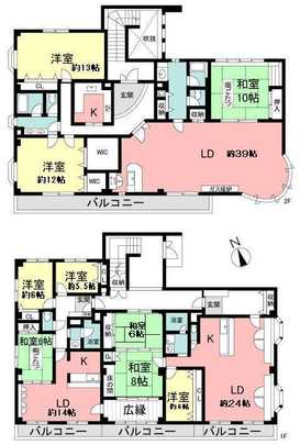 Floor plan. 200 million 69 million yen, 8LLDDKK + S (storeroom), Land area 560.98 sq m , Building area 414.17 sq m