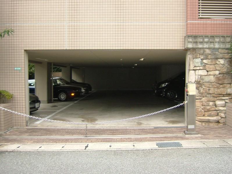 Parking lot. Common areas