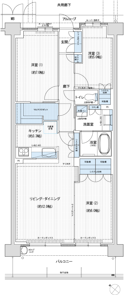 Floor: 3LDK, occupied area: 76.51 sq m, Price: 33,580,000 yen