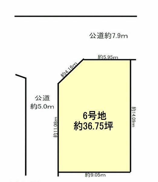 Compartment figure. Land price 37,800,000 yen, Land area 121.51 sq m Floor