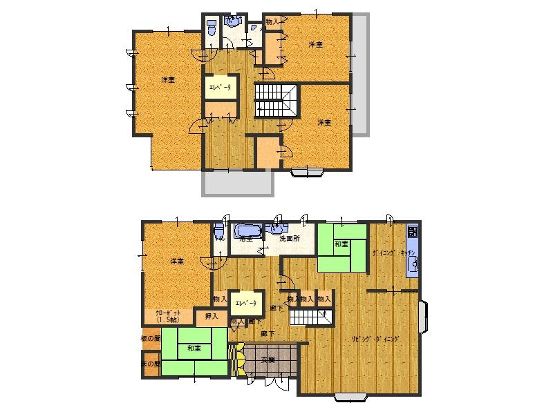 Floor plan. 98 million yen, 6LDKK + S (storeroom), Land area 342.54 sq m , Building area 295.54 sq m