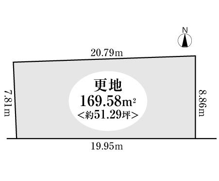Compartment figure. Land price 76,900,000 yen, Land area 169.58 sq m