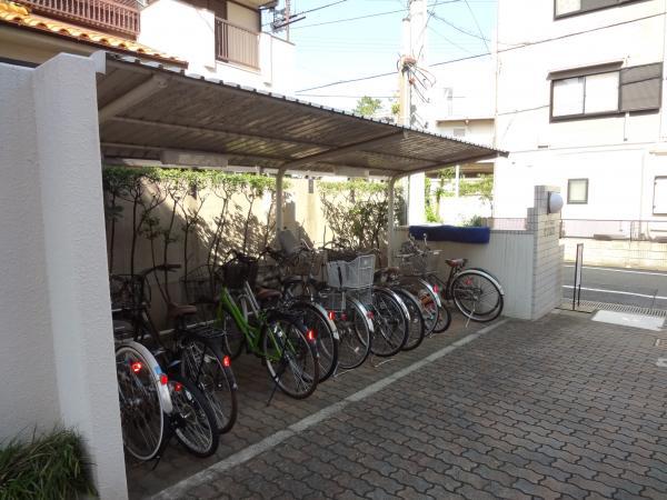 Parking lot. Bicycle-parking space