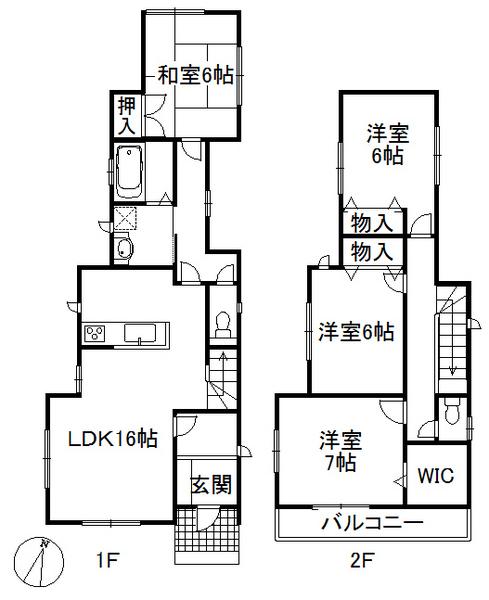 Floor plan. (A No. land), Price 21,800,000 yen, 4LDK, Land area 165.2 sq m , Building area 104.33 sq m