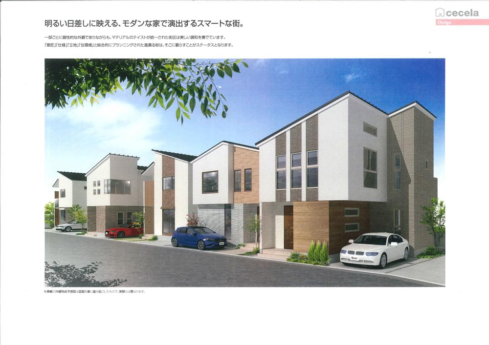 Rendering (appearance). Building plan example Building price 16.8 million yen, Building area of ​​approximately 100 sq m