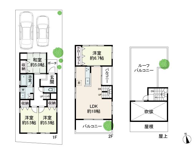 Building plan example (floor plan). Building plan example (No. 1 place) Building area 103.00 sq m