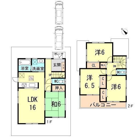 Floor plan. 37,900,000 yen, 4LDK, Land area 131.14 sq m , Building area 98.39 sq m